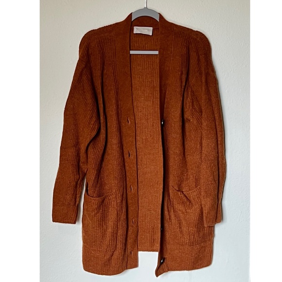 Everlane Sweaters - Everlane Overized Alpaca Cardigan Sweater Burnt Orange